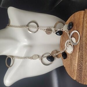 N3432 Hippy Hoops Retro Dance Necklace